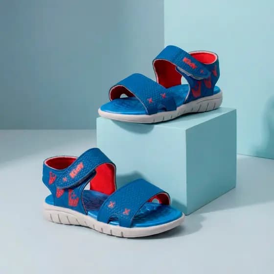 Sandália Infantil Menino Kidy Toys Com Ovo Surpresa Azul Vermelho