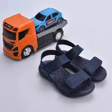 Sandália Papate Infantil Menino Kidy Toys Básica Fita Aderente Confortável Escolar Antiderrapante