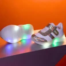 Tênis Infantil Menina Kidy Flex Light Ouro Delicada Moderna Velcro Anatômico Macio Leve