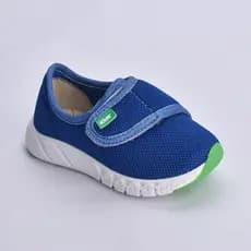 Tênis Infantil Menino Equilíbrio Azul Royal Calce Fácil Respirável Anatômico Antiderrapante Casual