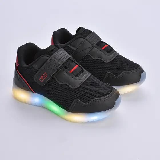 Tênis Infantil Menino Kidy Light Fun Luz Led Confortável Seguro Anatômico Flexível e Divertido