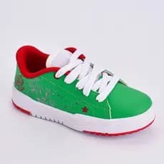 Tênis Infantil Menino Kidy Gato Galáctico K360 Respitec Verde Casual Estiloso Confortável