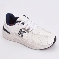 Tênis Infantil Menino Kidy K360 Retro Branco Esportivo Antiderrapante Moderno Juvenil Estiloso