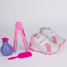 Tênis Cano Alto Infantil Menina Kidy Play Respitec Fecho Duplo Casual Confortável Leve Seguro