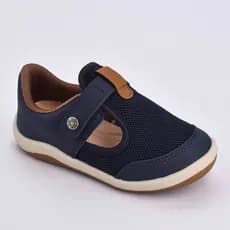 Tênis Infantil Menino Kidy Colors Equilíbrio Marinho Calce Fácil Confortável Primeiros Passo Baby
