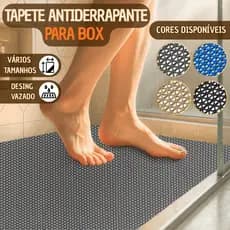 Tapete Antiderrapante para Box Banheiro PVC Vazado Drenante Lavável Fácil Limpeza Área Molhada Piso
