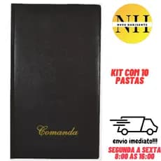 Kit 10 Pastas Comanda para Garçom Luxo ACP