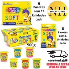 Massinha de Modelar Acrilex Soft Pacotes
