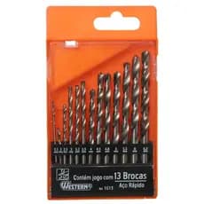 Kit Brocas Hss Aço Rápido Metal 1,5mm A 6,5mm Saga Western