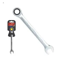 Chave Combinada Corneta Aço Crv Com Catraca 13mm Prateado