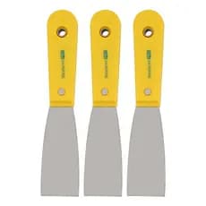 Kit 3 Espatula Aço Cabo Plastico Massa Pintura Gesso Rejunte