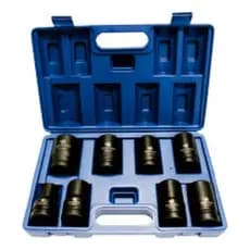 Kit Soquete Impacto 1 Pol Sext 19-41mm Jogo 8 Peças Bremen
