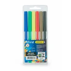 Kit 6 Canetinhas Hidrocor Jumbo Cores Vibrantes Lavável Desenho Pintura Escolar