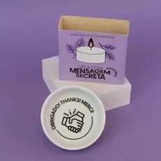 Vela Aromática Vanilla com Mensagem Secreta Presente Gratidão Decoração Criativa