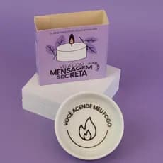 Vela Aromática Vanilla com Mensagem Secreta Presente Romântico Decoração Sensual