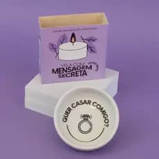 Vela Aromática Vanilla Marry Me Mensagem Secreta Pedido Casamento Presente Romântico