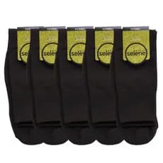 Meião Preto Poliamida Futebol Militar Uniforme Kit 5 Pares Cano Alto Society Campo Meiao Coturno