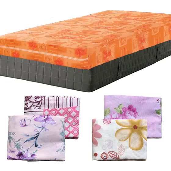 Capa Colchão Solteiro Box 88x188x30cm com Zíper Poliéster Resistente Protetor Colchão Não Impermeáve