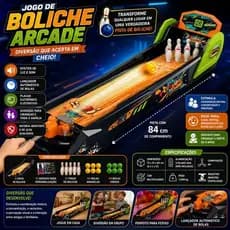 Boliche Infantil Jogo Divertido Estilo Arcade Criancas Brinquedo
