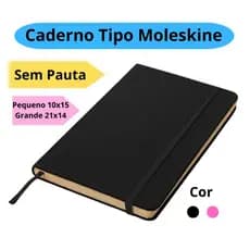 Caderno Pequeno ou Grande Tipo Moleskine 21x14cm Sketchbook Sem Pauta Caderneta