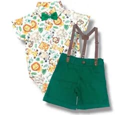 Conjuntos Social BODY Temático Infantil menino Bebê SAFARI Leão Rei Leãozinho Urso Sonhador Aviador