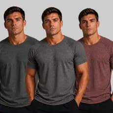 KIT 3 Camiseta Masculina Academia Dry Fit Camisa Manga Curta Raglan Blusa Unissex Malha Fria Treino