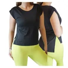 Blusa Feminina de Academia Mullet Camiseta Tapa Bumbum sobre legging Camisa Dry Fit Fitness