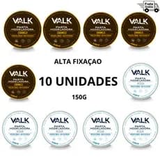 Kit 10 Pomada Modeladora Valk Varios Modelos 150g Revenda Barbearia Atacado