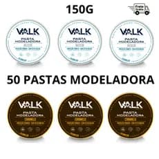 Kit 50 Pomada Modeladora Valk Varios Modelos 150g Revenda Barbearia Atacado Efeito Brilho