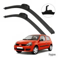 Par Palheta Limpador Parabrisa Renault Clio Ret G2 1999 a 2017 Silicone Dianteiro Universal