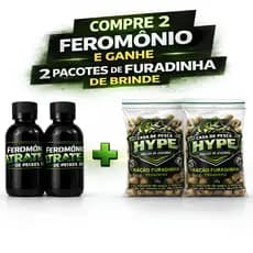 Kit Pesca 2 Rações Furadinhas 120g + 2 Feromônios Atrativos Para Tambaqui Pacu