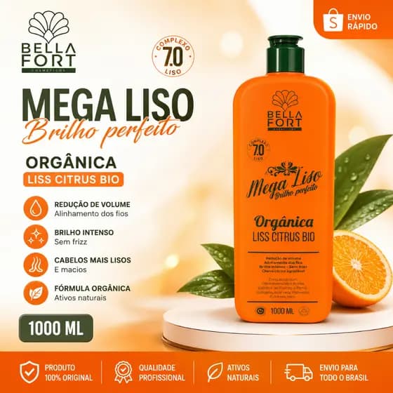 Kit Bella Fort Mega Terapia Ultra Reconstrução Capilar 300ml Cresce Forte Original