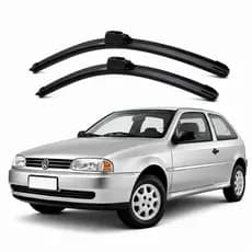 Kit Par Palhetas Limpador Parabrisa Gol G2 ano 1995 a 1999 Silicone Dianteiro Encaixe Universal