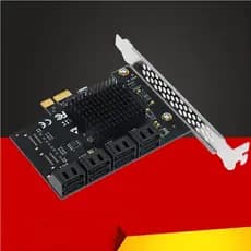 PCIe para Cartão de Expansão SATA 8 Portas Multiplicador PCI Express X1 Controlador SATA 3 HDD SSD Adaptador PCI E SATA3 Riser para Mineração