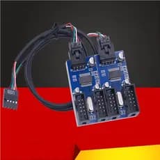 9Pin USB Splitter Motherboard USB 9Pin Interface Header Splitter 1 a 2 Cabo de Extensão Adaptador 9Pin 1 a 2/4 USB HUB Conectores