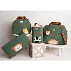 Kit Bolsas de Bebê Maternidade Família Bichinhos