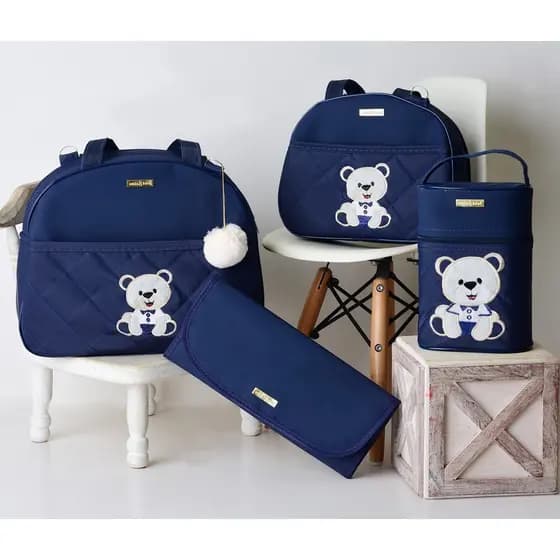 Bolsas de Maternidade Ursinho Feliz Para Bebê