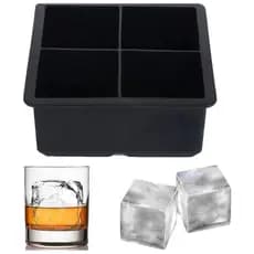 Forma De Silicone 11X11X5CM Multicolorido Para Gelo Frutas 4 Divisões Divisórias Forma Grande