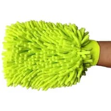 Luvas Multiuso Microfibra Chenille Premium Lavagem Automotiva Carro Moto Caminhão 25x14x2.5Cm Verde Prático E Útil