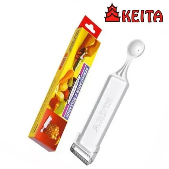 Descascador Descascadores 16,5X3,6CM Boleador Boleadores Furador Para Frutas Legumes Batatas 2 Em 1 Aço Inox Keita