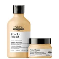 Kit L’Oréal Professionnel Absolut Repair Gold Quinoa + Protein - Shampoo 300ml + Máscara250ml