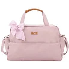 Bolsa Maternidade Grande HUG Original Mescla Rosa Menina com trocador