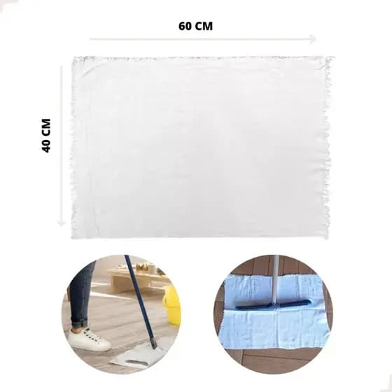 Kit 5 Panos de Chão Grosso Atoalhado 40x60 Premium Absorvente Limpeza Geral Atacado Banheiro Casa