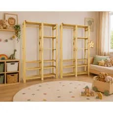 Kit 2 Arara Dupla Pinus Para Quarto e Loja