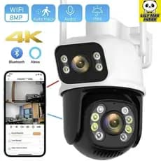 Camera Externa Ip a Prova D'água Wifi Dupla 2 Em 1 com Visao Noturna Com Infravermelho Real para Vigilâ