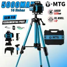 16 Linhas Nível a Laser Ajustável 360° 4D Auto-Nivelamento Medição Da Linha Rotativas Ideal Para Uso Interno e Externo