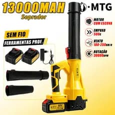 Matougui Soprador Elétrico 32000r/min Jardim Carro Limpeza Folhas Coletor Portátil