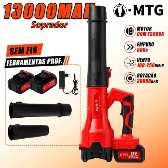 Matougui Soprador Elétrico 32000r/min Jardim Carro Limpeza Folhas Coletor Portátil