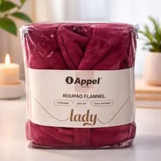 Roupão Feminino Flannel Lady Tamanho M Toque Aveludado Premium