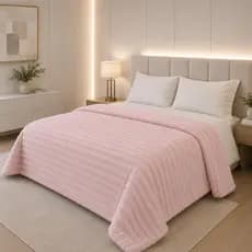 Manta Queen Soft Plush Canelada Premium Cobertura Completa 2,40x2,20m Inverno